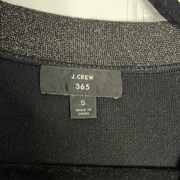 J. Crew 365 V Neck Metallic Silver Sparkle Button Front Sweater Dress NWOT - Picture 4 of 10